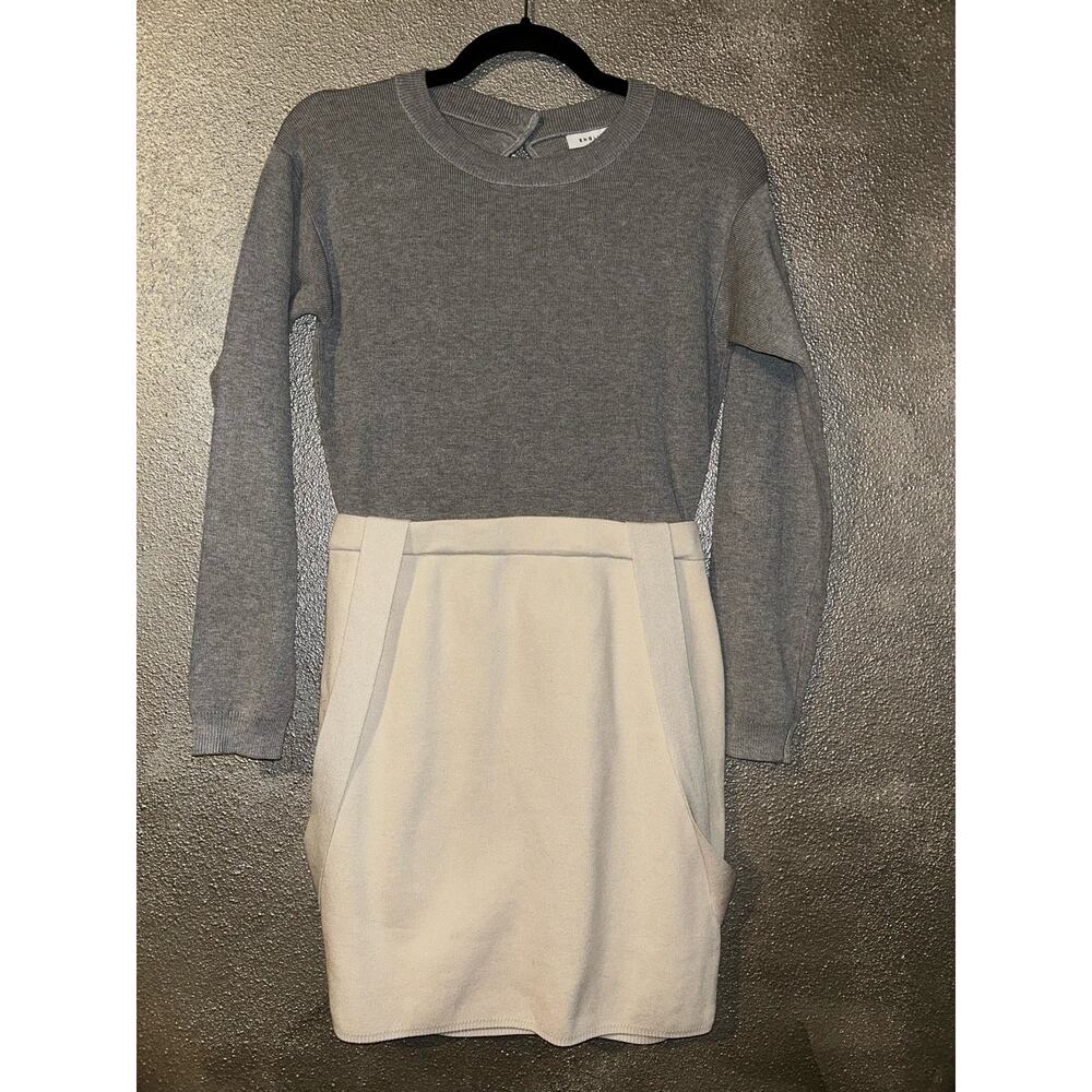 English Factory Academia Preppy Baddie Artsy Gray Open Back Suspender Dress